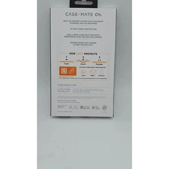 Case-Mate Tough iPhone 15 Pro Case - Black [16ft D3O Impact Protection] [Compati - Picture 3 of 10